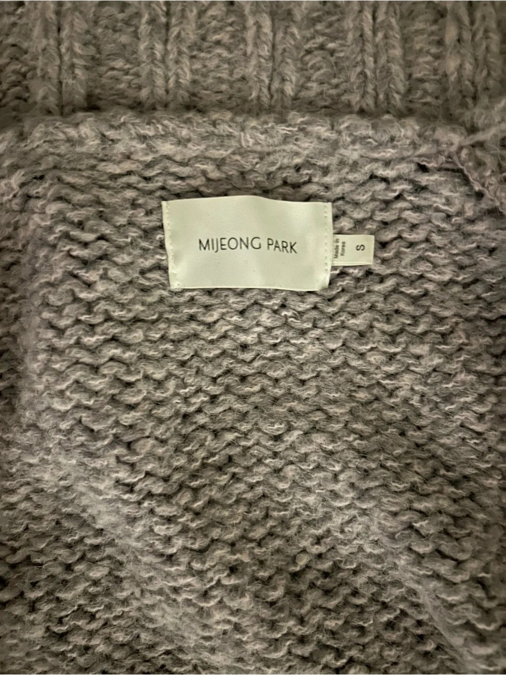 Meijong Park Lavender Chunky Knit Button-Front Sweater - Picture 4 of 5